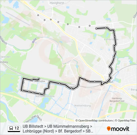 12 Bus Line Map