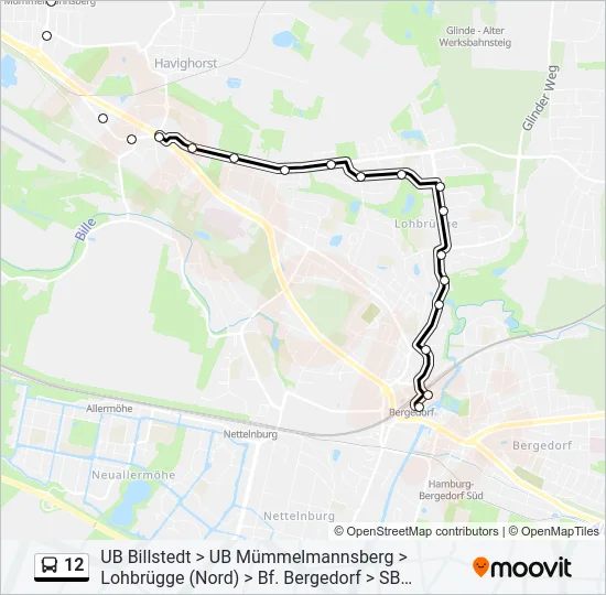 12 Bus Line Map