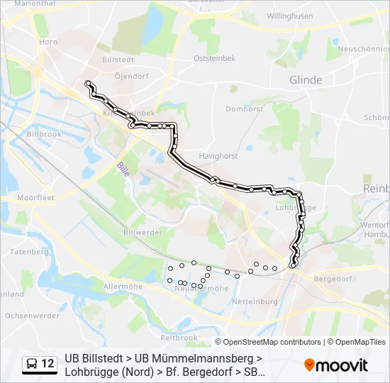 12 Bus Line Map