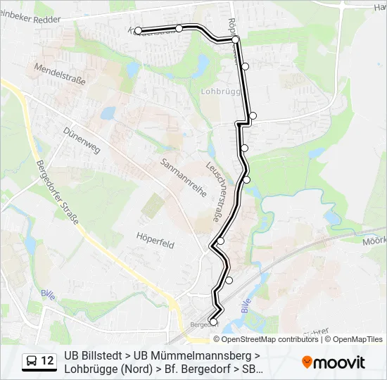 12 Bus Line Map