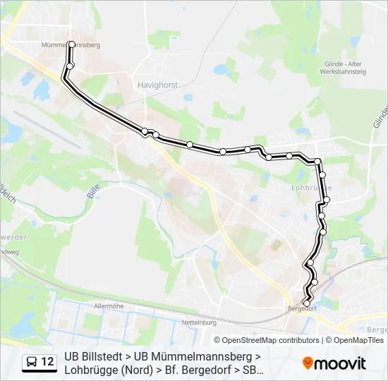 12 Bus Line Map