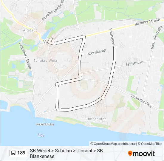 189 Bus Line Map