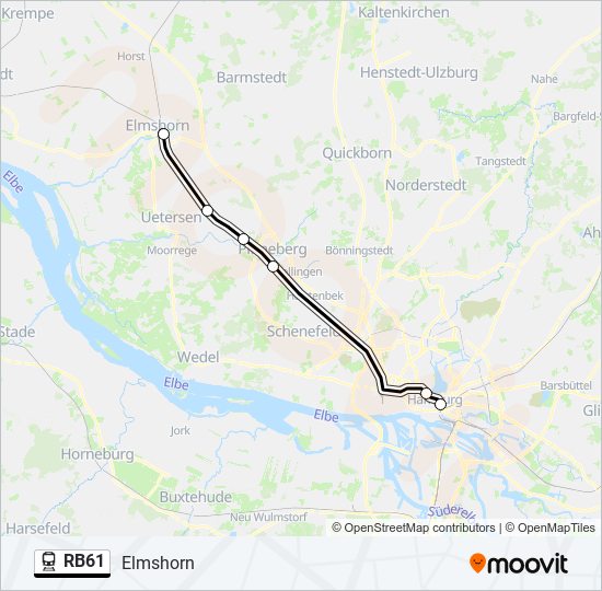 RB61 train Line Map