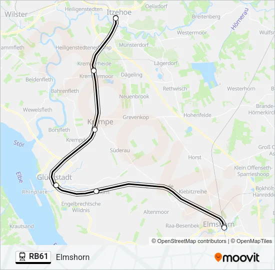 RB61 Train Line Map