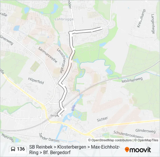 136 Bus Line Map