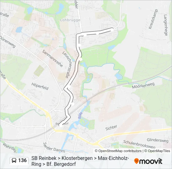 136 Bus Line Map
