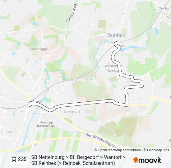 235 Bus Line Map