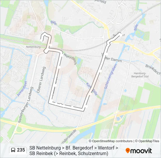 235 Bus Line Map