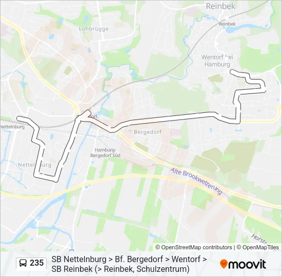 235 Bus Line Map