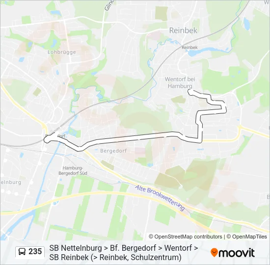 235 Bus Line Map