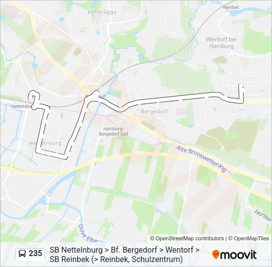 235 Bus Line Map