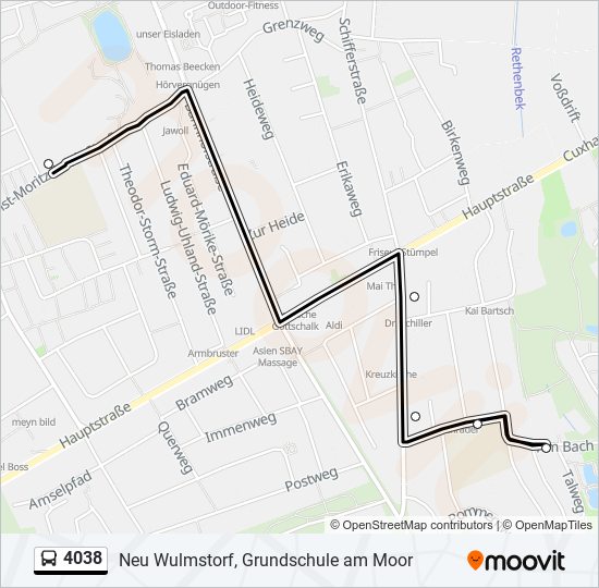 4038 bus Line Map