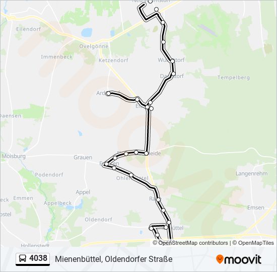 4038 bus Line Map