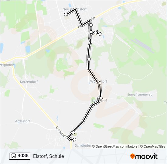 4038 bus Line Map