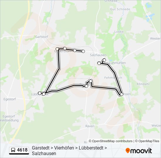 4618 bus Line Map