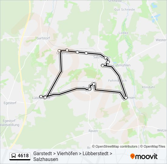 4618 bus Line Map