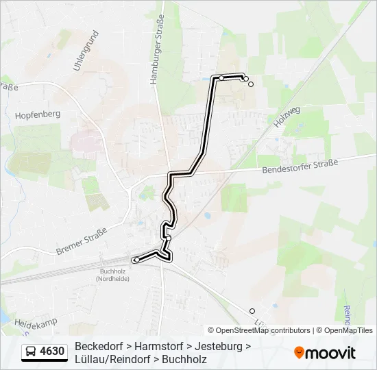 Автобус 4630: карта маршрута