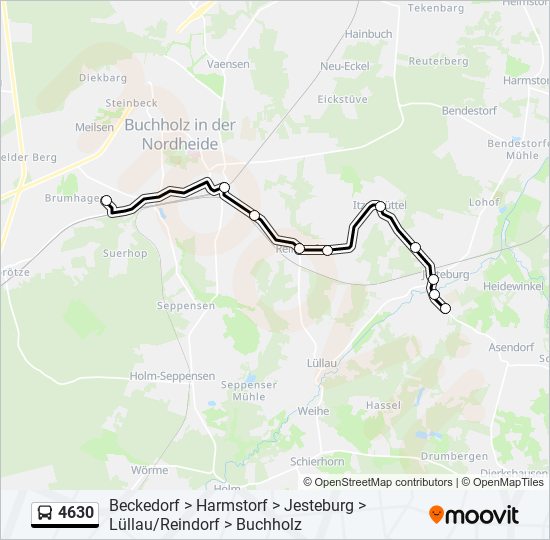 Автобус 4630: карта маршрута