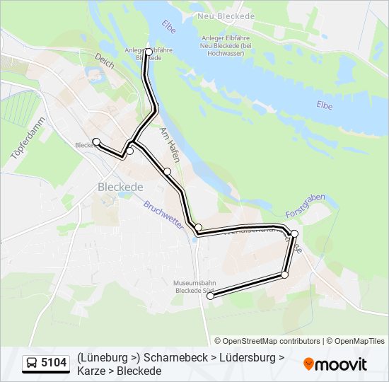 5104 bus Line Map