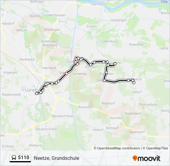 5110 Bus Line Map
