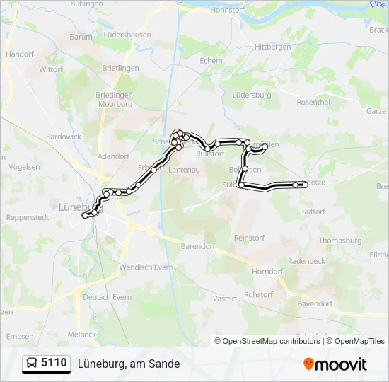 5110 Bus Line Map