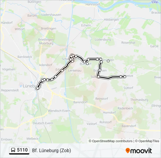 5110 Bus Line Map
