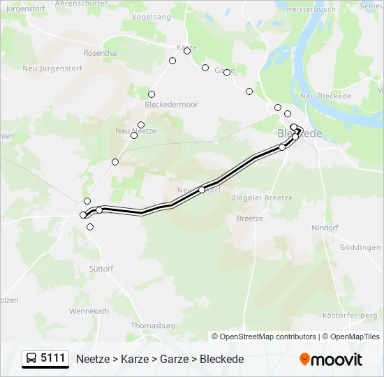 Автобус 5111: карта маршрута