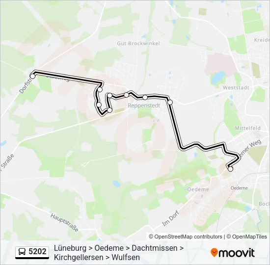 5202 Bus Line Map