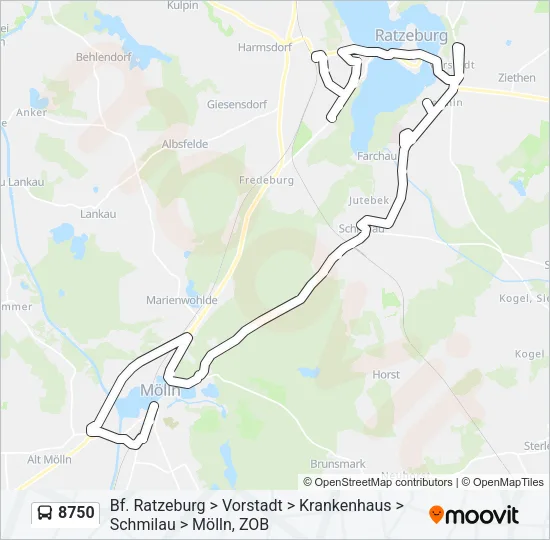 8750 Bus Line Map