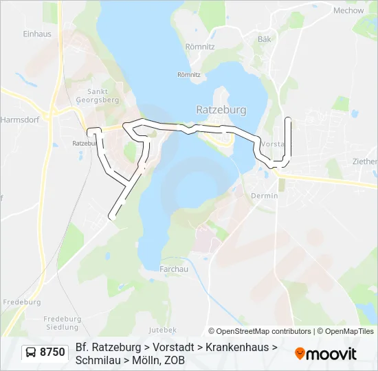 8750 Bus Line Map