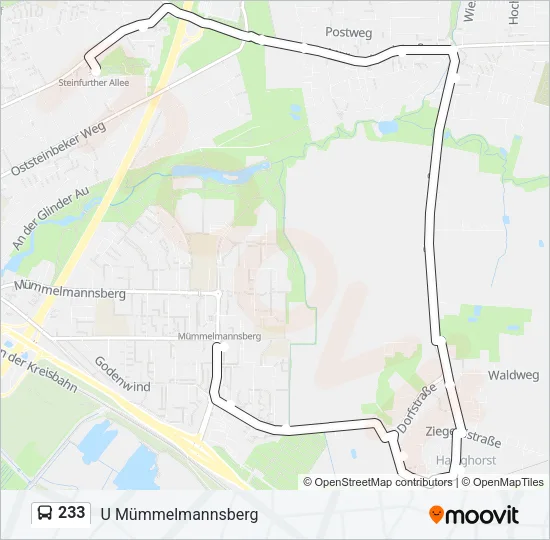 233 Bus Line Map
