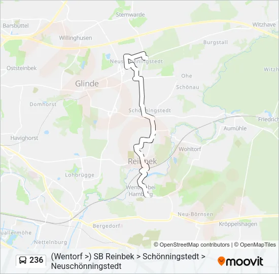 236 Bus Line Map