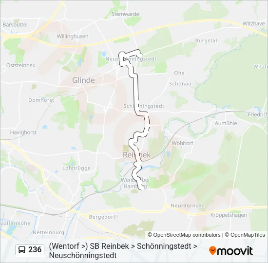 236 Bus Line Map