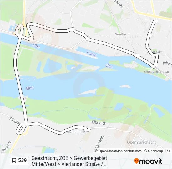 539 Bus Line Map