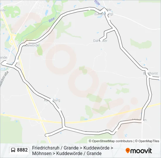 8882 Bus Line Map