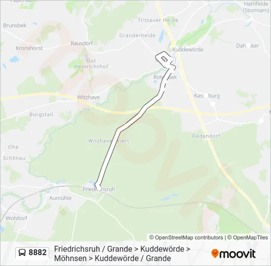 Автобус 8882: карта маршрута