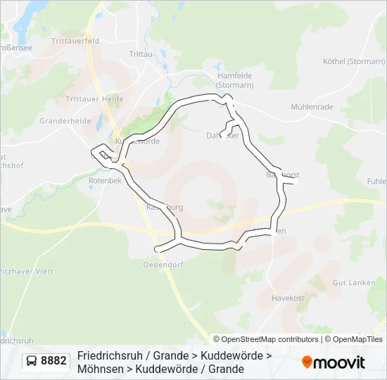 8882 Bus Line Map