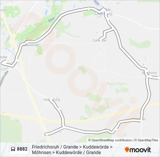 8882 Bus Line Map
