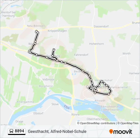 8894 Bus Line Map