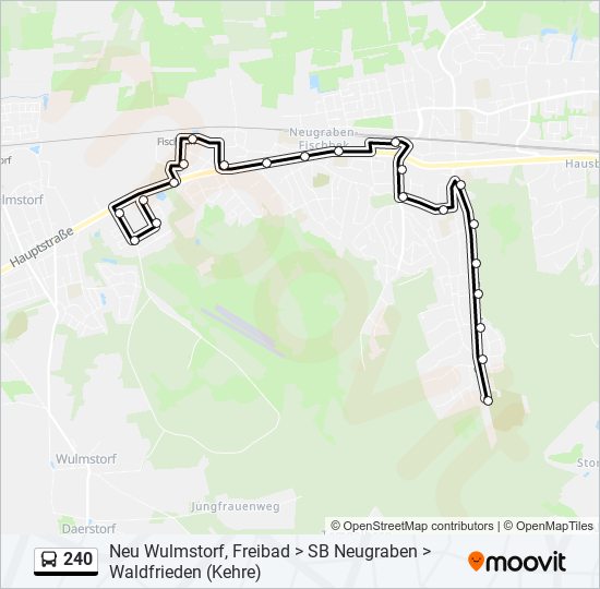 Автобус 240: карта маршрута