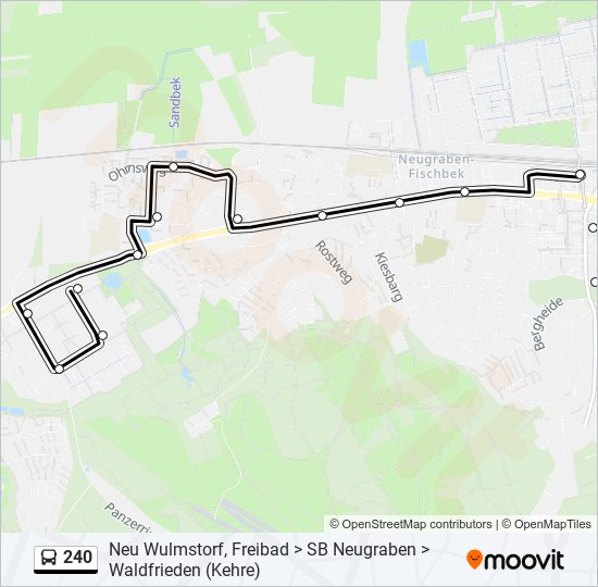 240 bus Line Map