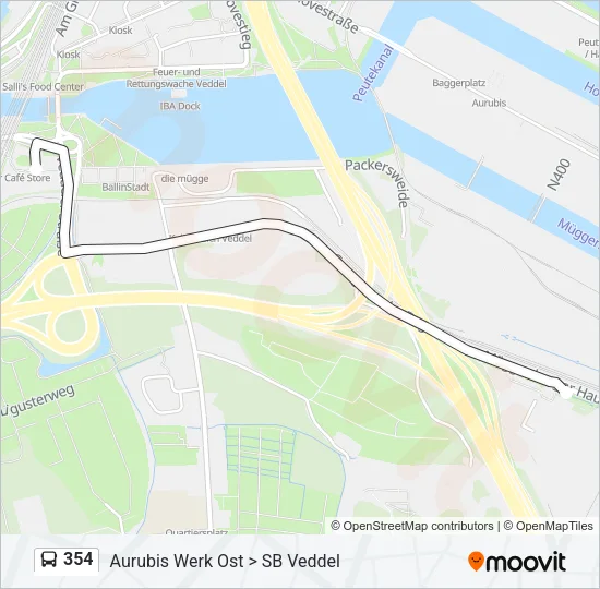 Автобус 354: карта маршрута
