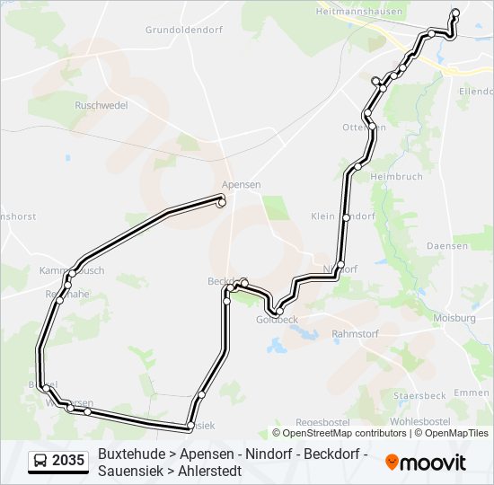 Автобус 2035: карта маршрута