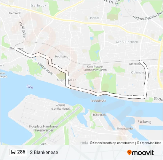 Автобус 286: карта маршрута