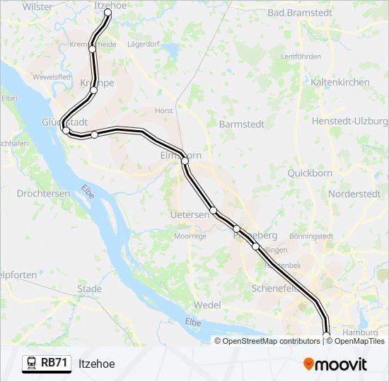 RB71 train Line Map