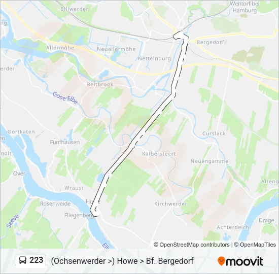 223 Bus Line Map