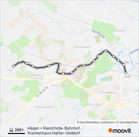 2001 bus Line Map