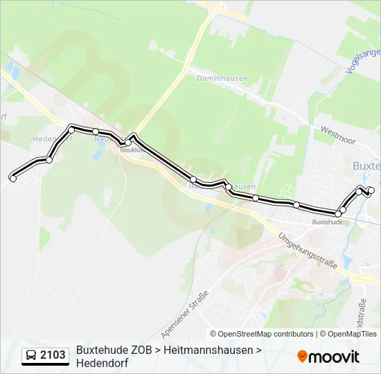 2103 Bus Line Map