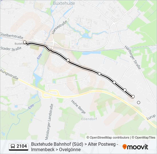 2104 bus Line Map