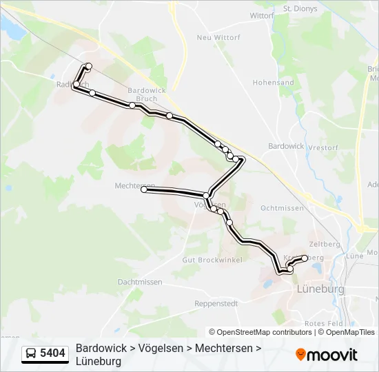 5404 Bus Line Map